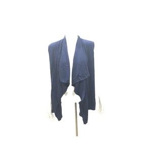 H by Halston Draped Open Front Sweater Vest with Faux Suede Belt Small Size QVC